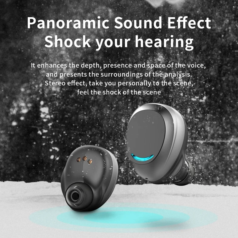 

IPX5 Waterproof Sports TWS Wireless Earphone Noise Reduction Music Earphone Bluetooth 5.0 Deep Bass Earplugs