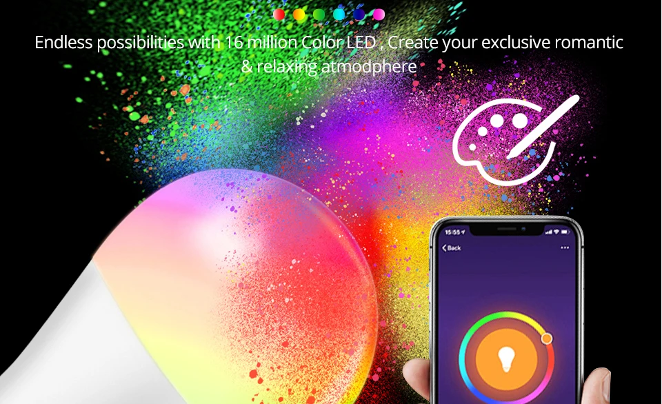 B22 умная Светодиодная лампа E27 RGBW 15 Вт WiFi лампа Bluetooth 4,0 умная лампа RGB+ белый цвет изменение затемнения AC85-265V гостиничная кухонная лампа