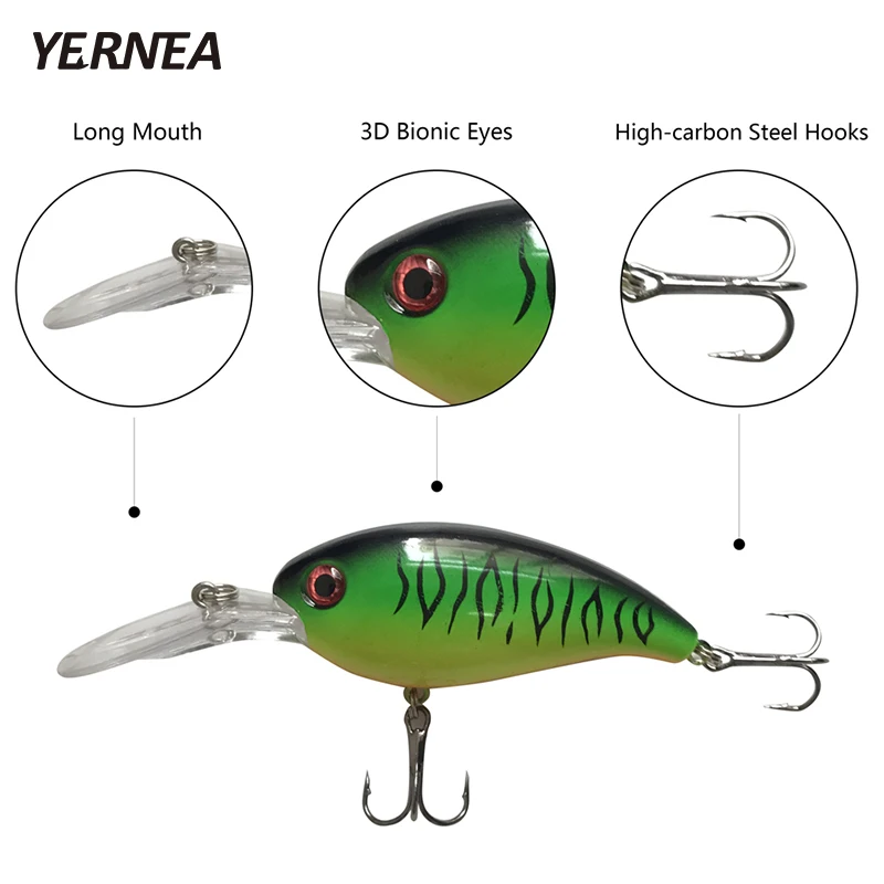 Yernea 1 шт. 10 см 15 г большие рыболовные приманки-Воблеры морская Троллинг