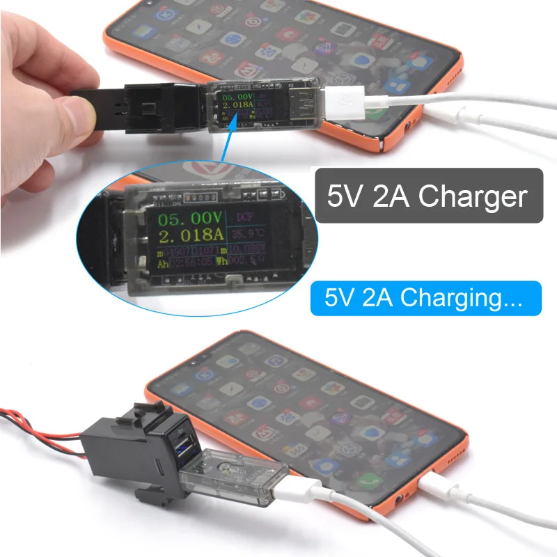 xcgaoon special 5v 2 1a qc3 0 quick charge 2 usb interface socket car charger adapter plug play cable for nissan free global shipping