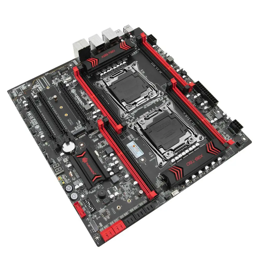Материнская плата HUANANZHI X99-T8D с 8 разъемами DDR3 M.2 NGFF NVMe SSD слот для двух процессоров
