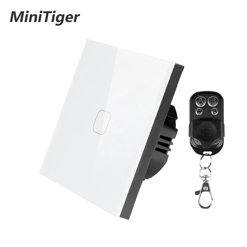 Сенсорный выключатель Minitiger европейского стандарта 1/2 клавиш 1 канал настенный