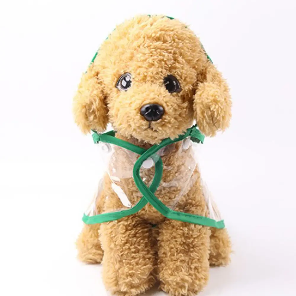 Transparent Dog Raincoats Puppy Jacket Rain Coat Hooded Costumes Waterproof Windproof Supplies Pet Products | Дом и сад