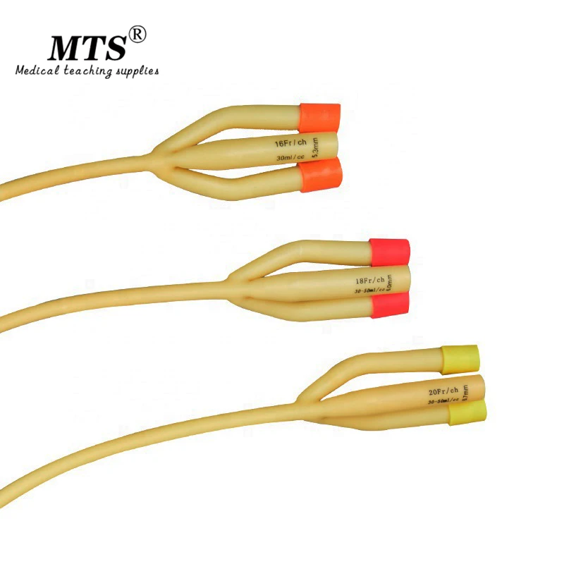 3 способа двойной шар латексный мочевой катетер с силиконовым покрытием