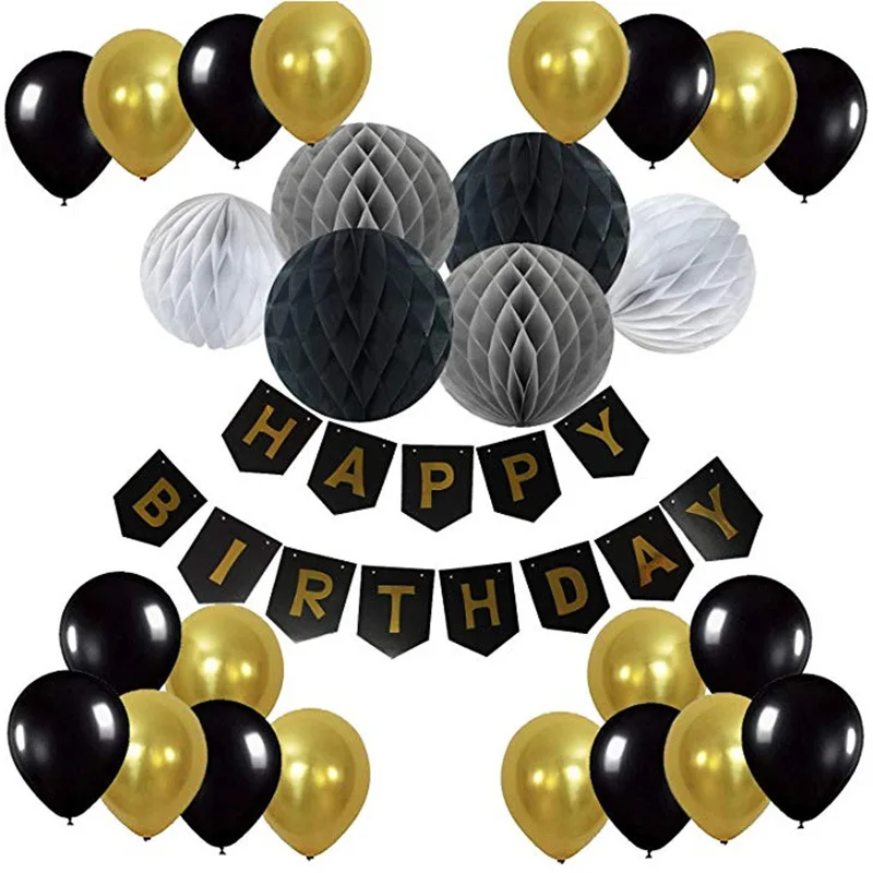 

День рождения фоновое украшение для вечеринки не исчезает стены искусства комплект Опора украшения для домашней вечеринки аксессуары Globos ...