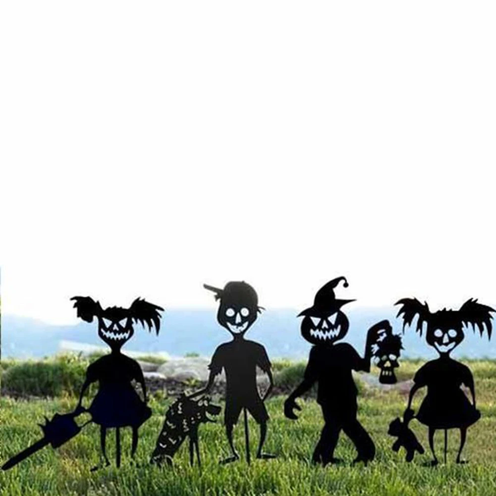 

3D Iron Plugin Art Evil Children Shaped Silhouette Garden Stake Lawn Decor Garden Decoration Outdoor Garden Ornaments