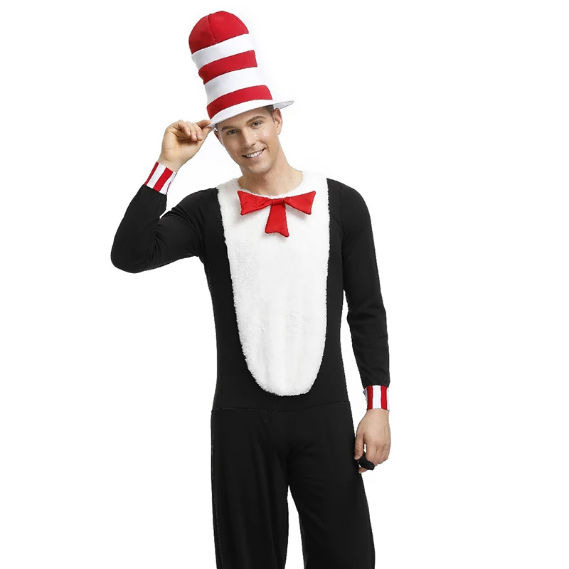 2019coscos день Хэллоуина леди Мужская Пара Набор Косплей Животные Играть Черный кот