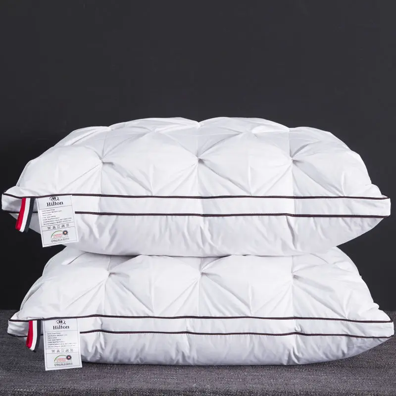 

Down pillow 100% white goose down pillow five-star hotel goose feather pillow single health pillow
