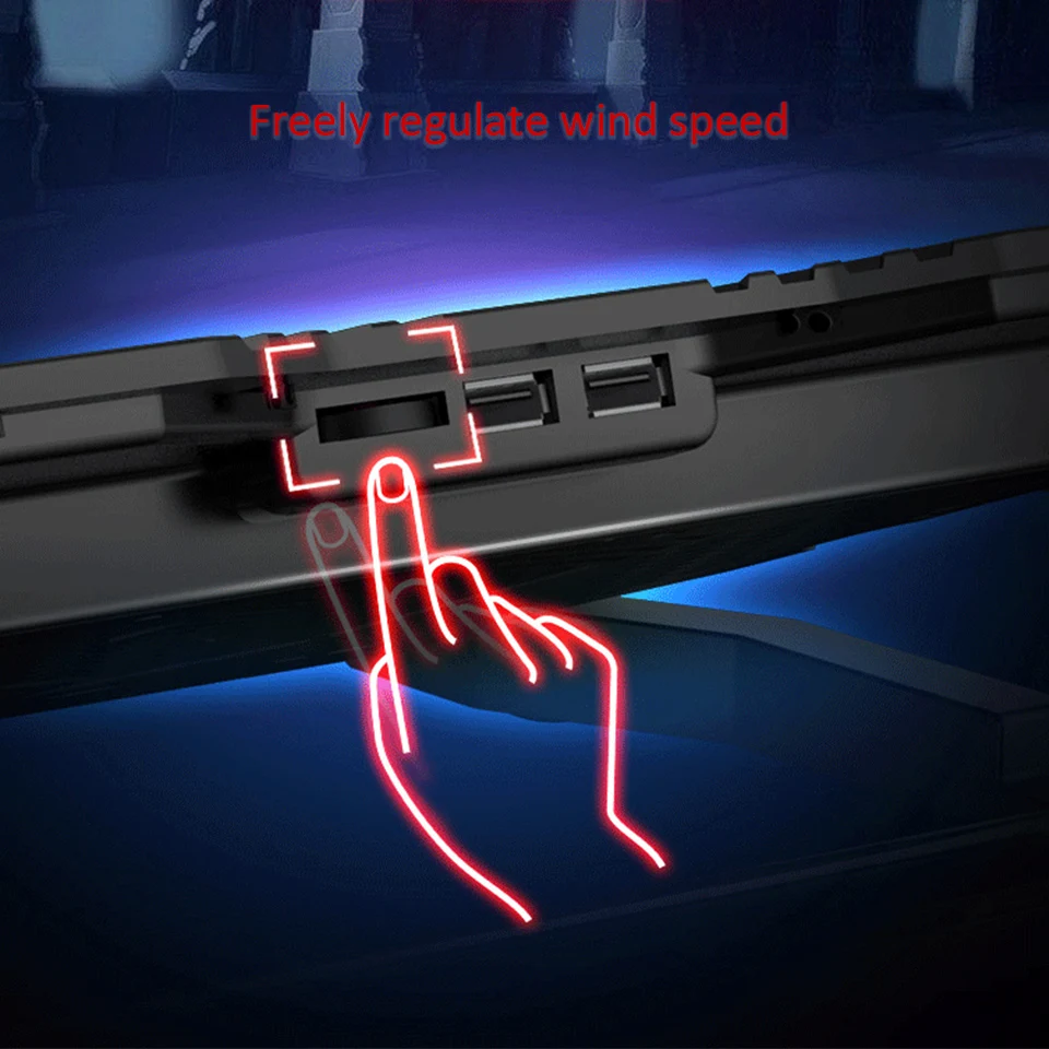 Охлаждающая подставка для ноутбука 2 порта USB и пять охлаждающих вентиляторов 12 17