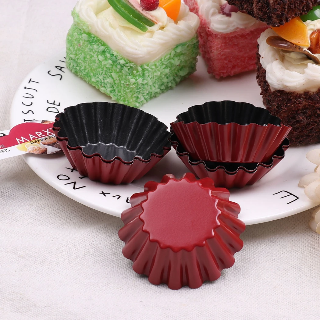 

6pcs/set Egg Tart Molds Set Creative Fashion Chrysanthemum Shape Cake Cookie Mold Muffin Mould DIY Baking Tools kitchen tools