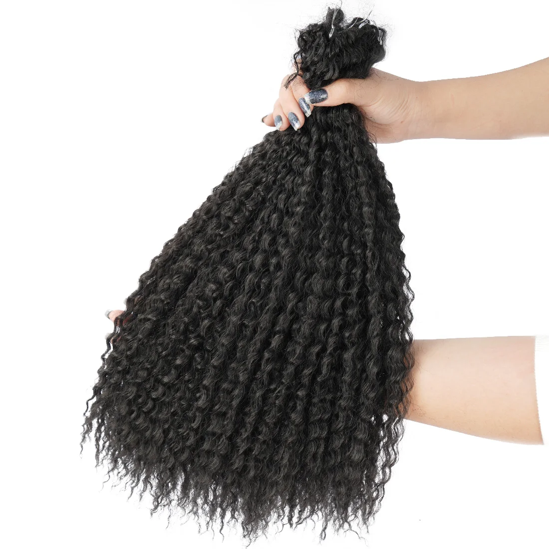 

3Pcs 20 30 Inch Yaki Brazilian Braiding Hair Synthetic Kinky Curly Crochet Hair Low Temperature Fiber Extensions for Women