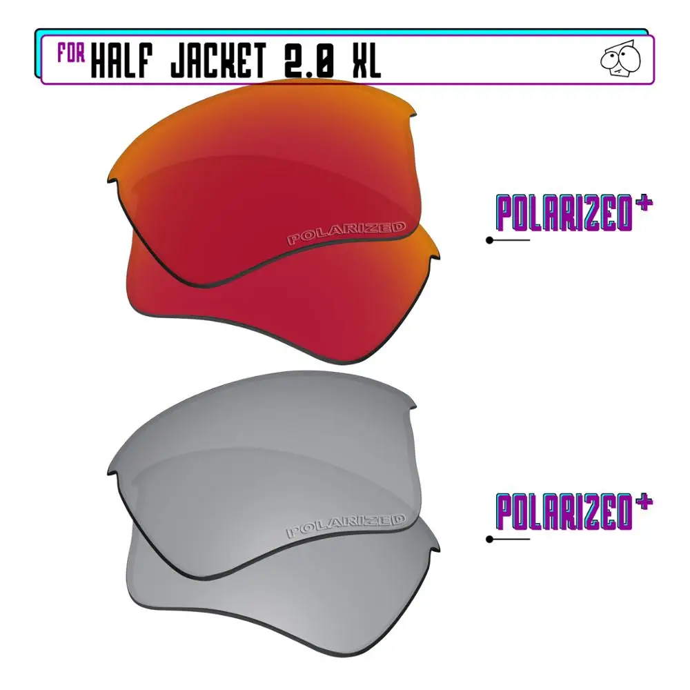 

Поляризованные Сменные линзы EZReplace для Oakley Half Jacket 2,0 XL Glasses-Sir P Plus-RedP Plus