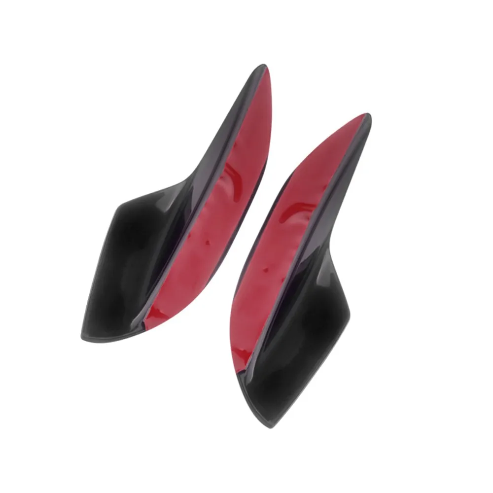 370/200/130MM Комплект обвеса переднего бампера автомобиля "Fin Splitter Spoiler Trim" с антиуглеродным клеем для капота.