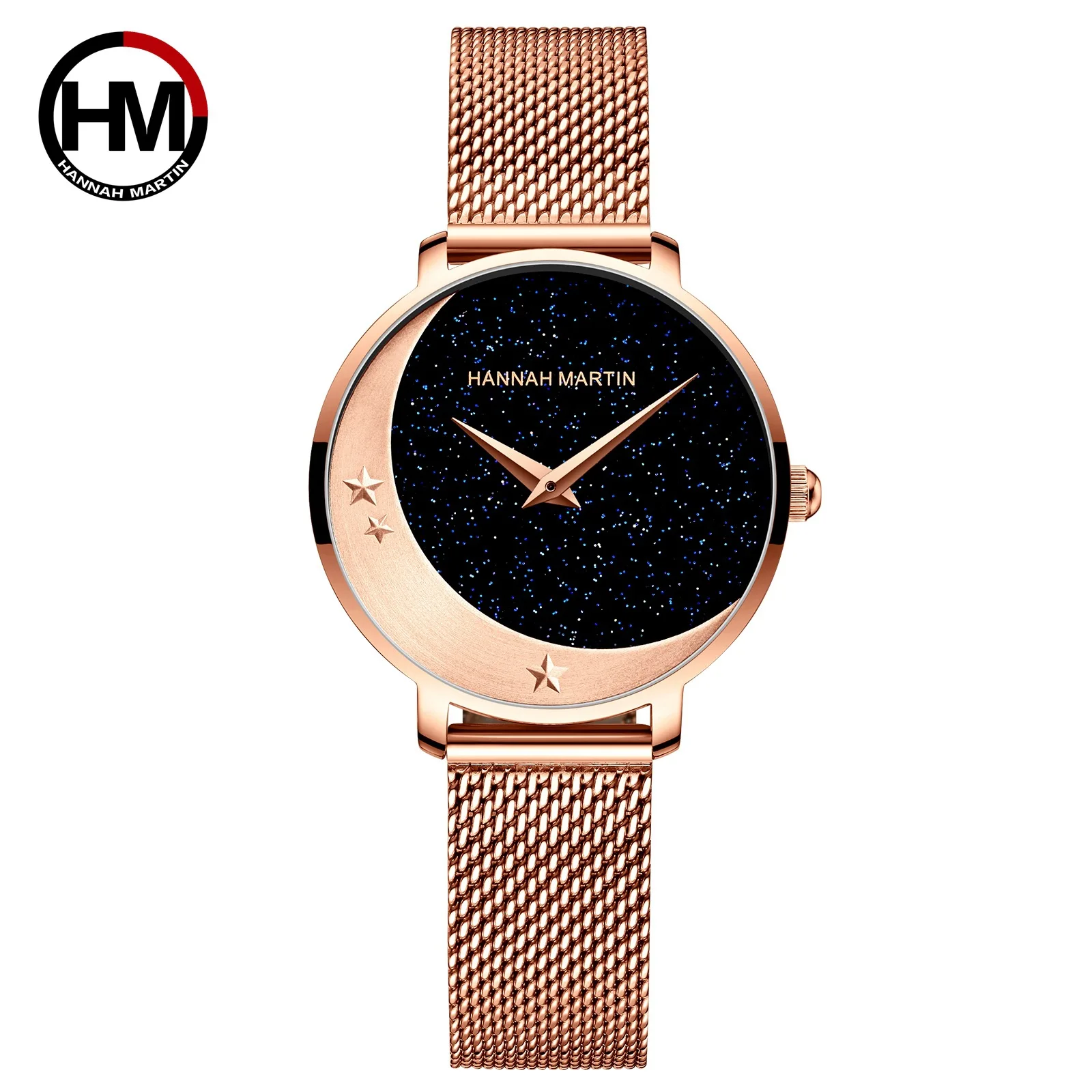 

Japan Miyoda Movement Sky Stars and Moon Watch Women's Watch Starry Sky Waterproof Casual Watch