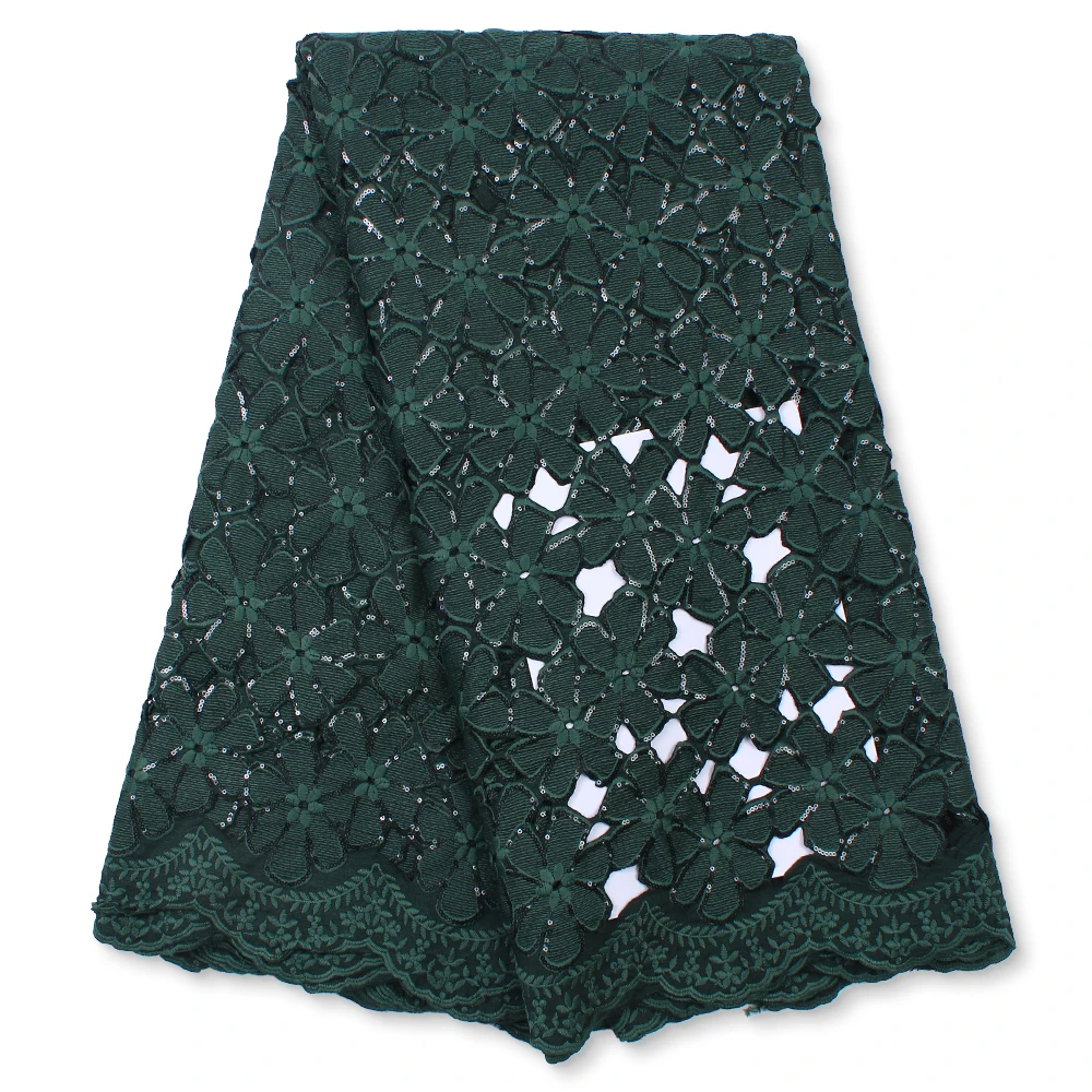 

PGC French Milk Silk Lace Fabric 2021 High Quality African Sequins Lace Fabric Mesh Nigerian Lace Fabrics For Wedding YA4160B-2