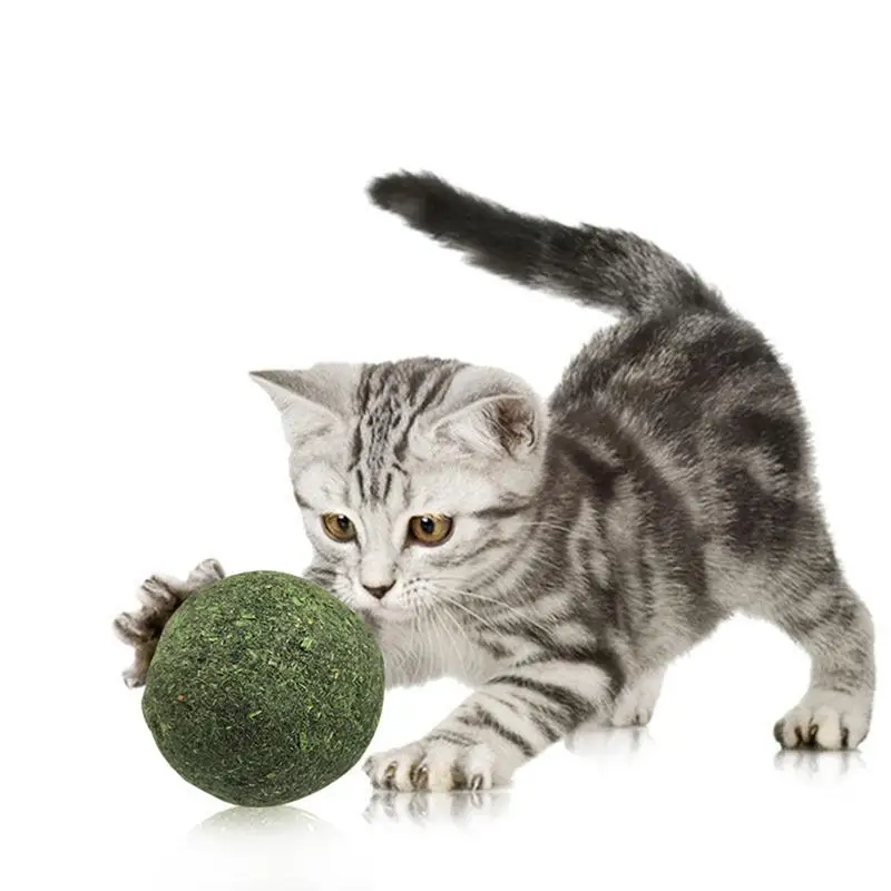 

1pc Cat Catnip Ball Creative Teeth Cleaning Natural Silvervine Ball Cat Licking Ball Cat Favors Pet Supplies