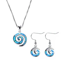 fashion cute snail necklace earrings jewelry set trendy women pendant necklace for girl wedding party best gift