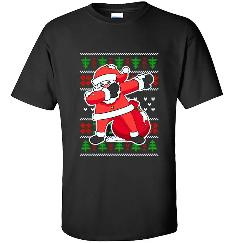 Мужские футболки Dabbing с рождественским принтом лучший подарок на Новый год