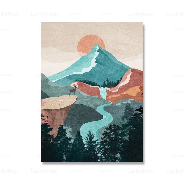 Картина на холсте национальный парк Туризм ретро постер арки Yosemite Bryce Каньон