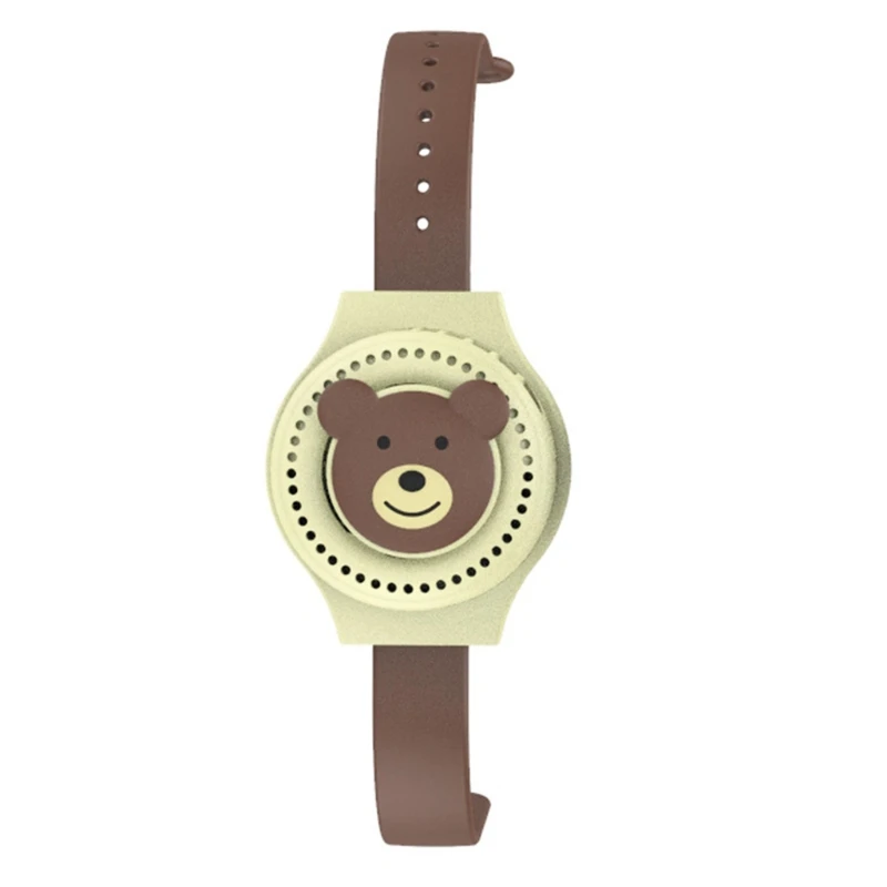 

D0JE Mini Weararble USB Fan Wrist Wearable Fan Cartoon USB Fan 3 Gears For Boy Girl