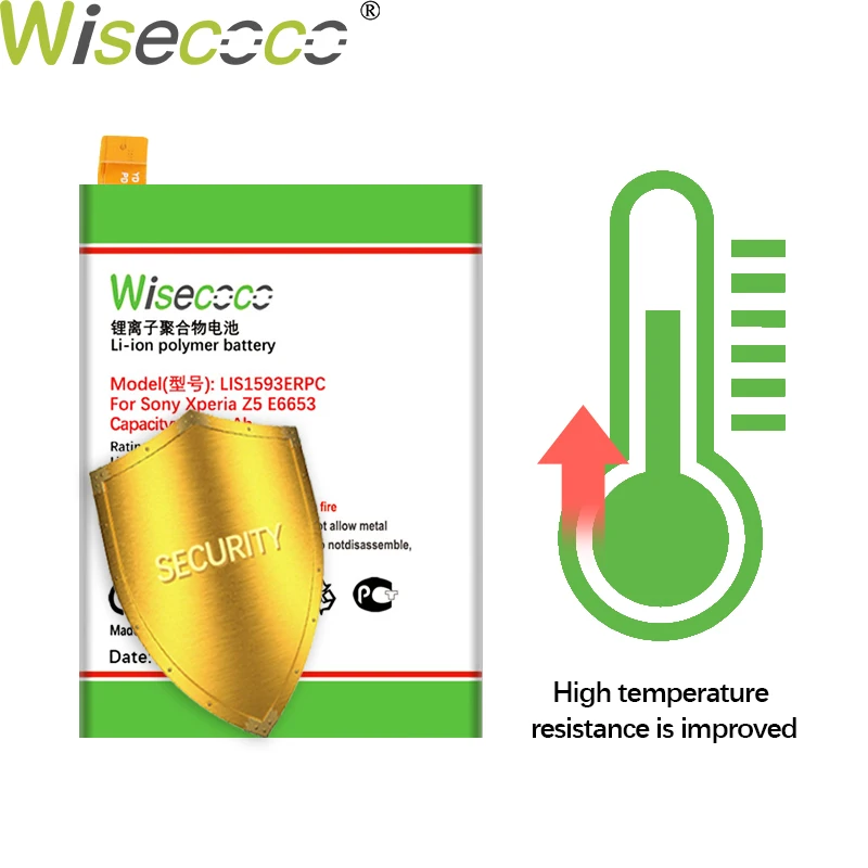 Аккумулятор Wisecoco 4650 мАч LIS1593ERPC для SONY Xperia Z5 E6603 E6653 E6633 E6683 E6883 последняя продукция с