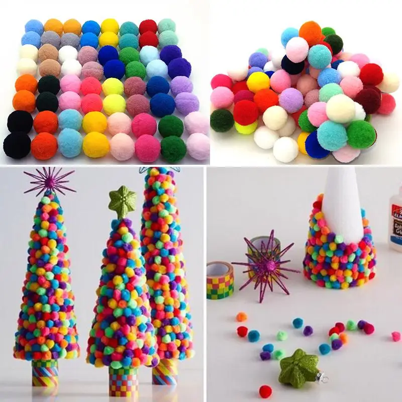 1000 шт. 10 мм Мини Мягкие помпоны пушистые плюшевые для дома свадебные аксессуары |