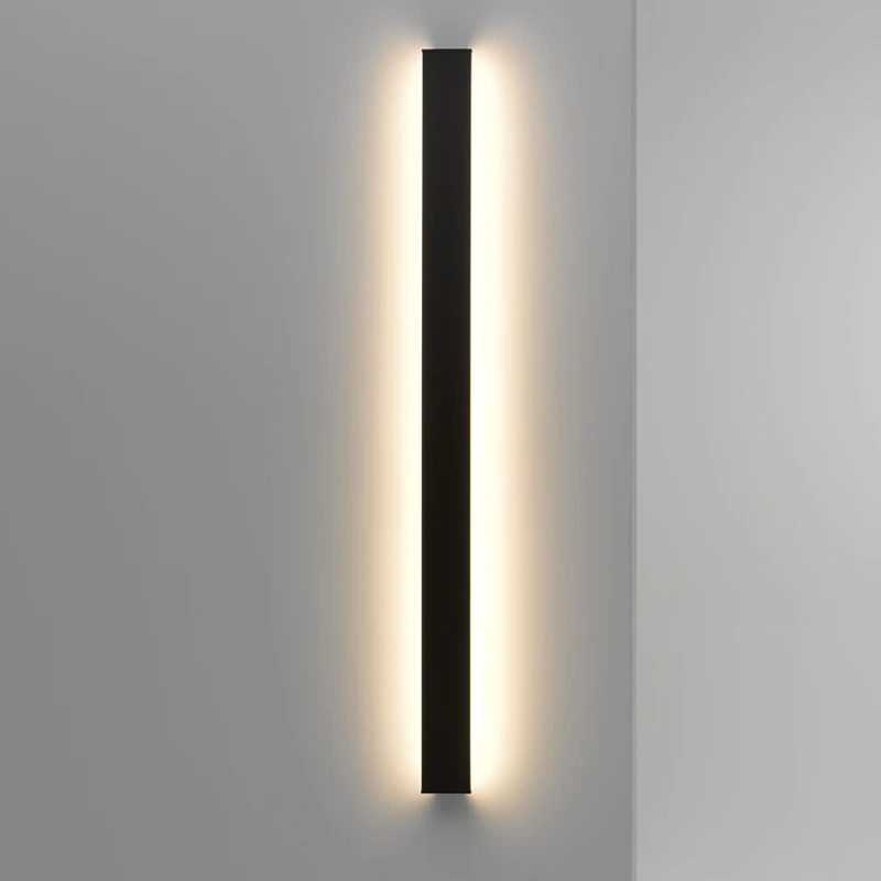 Minimalist Modern LED Wall Lamp - Creative Long Aluminum Sconce for Living Room, Bedroom, Bedside Lighting image 2
