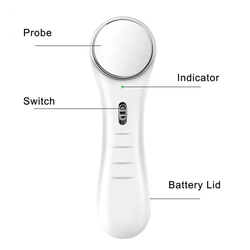 Новая портативная ультразвуковая ионная машина для красоты лица Очищающий