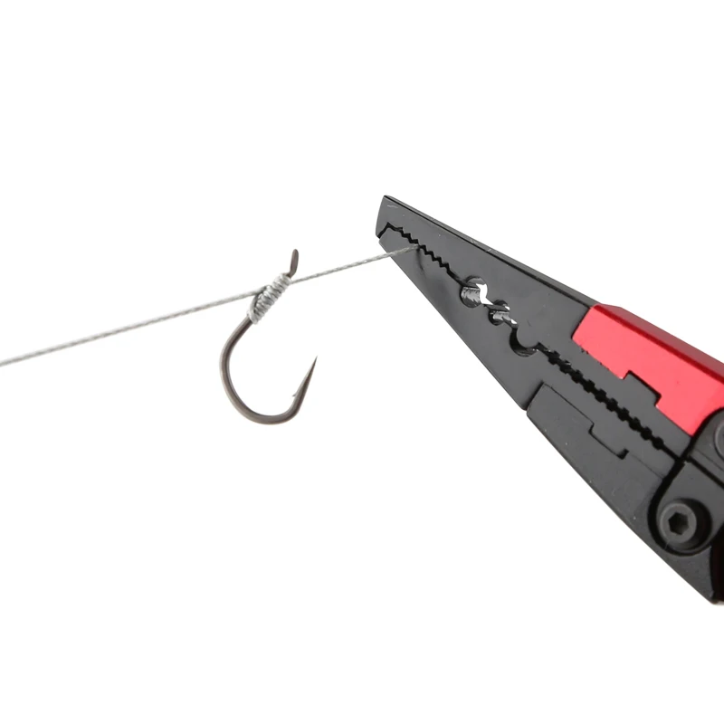 New Design Aluminum Alloy Fishing Pliers Split Ring Cutters heath & fishing lanyard