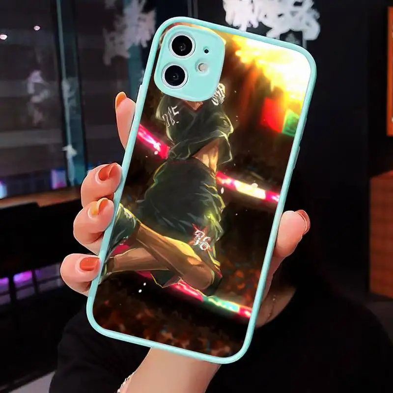 

Kuroko No Basket Taiga Daik Phone Case For iPhone 12 11 Mini Pro XR XS Max 7 8 Plus X Matte transparent blue Back Cover