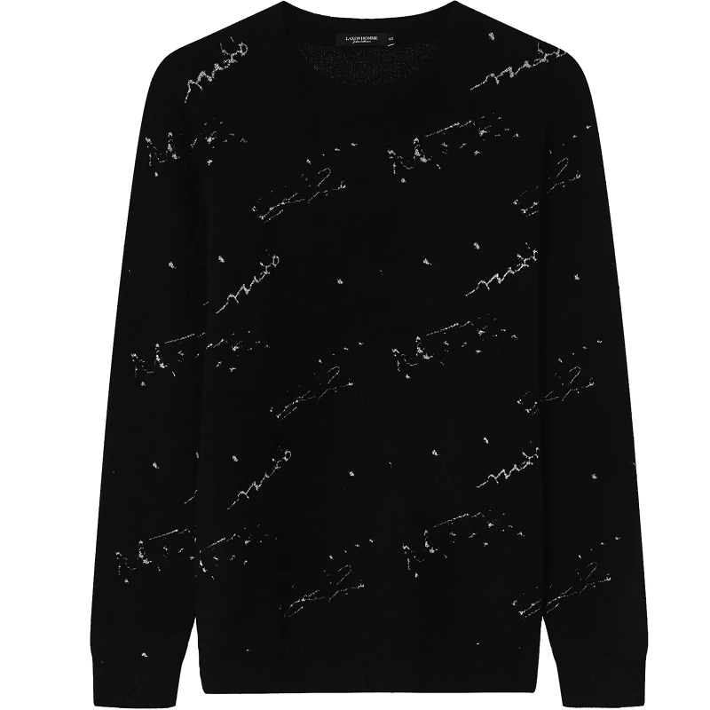 

LKSD Minimalism Autumn Winter Fashion Woolen Men Sweater Causal Stripe Loose Keep Warm Female Pullover U19100124