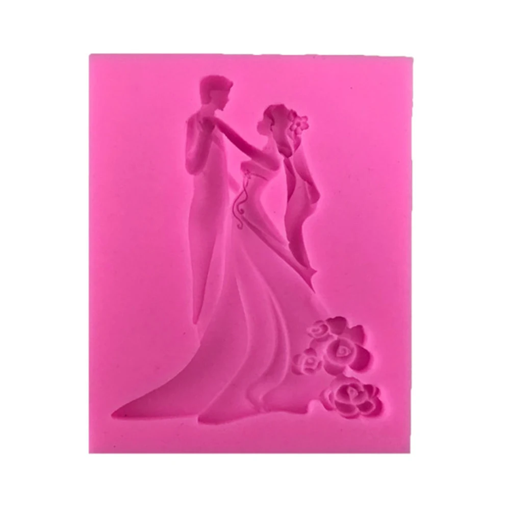 Creative Bride Groom Dancing mold cake silicone fondant Cake decoration baking Tools Chocolate Mold Baking | Дом и сад