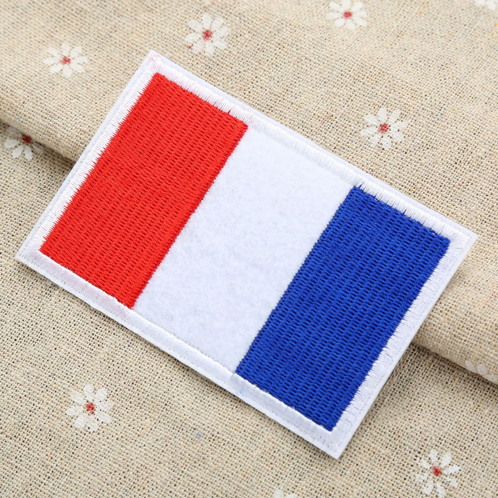 Нашивка с французским флагом страны ЕС для одежды нашивки сделай сам цветочной