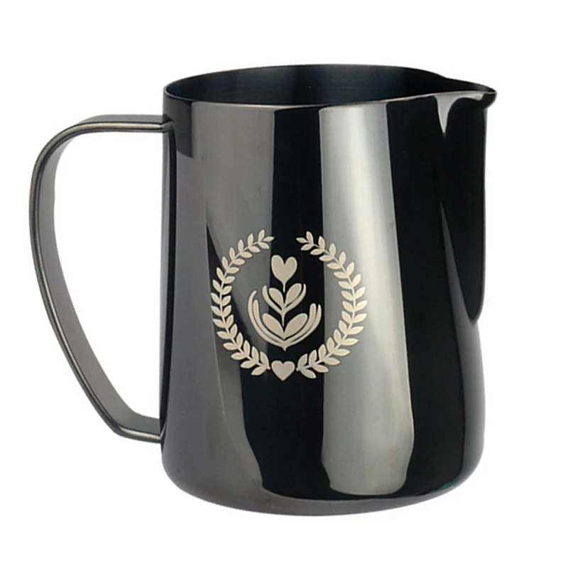 

350/600ml Coffee Garland Cup 304 Stainless Steel Electroplated Pointed Mouth Italian Milk Garland Cup Froth Cup Wholesale
