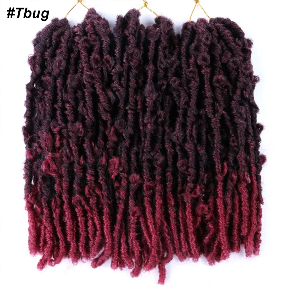 14 дюймов TBG синтетический Бабочка Искусственные локоны в стиле Crochet косы