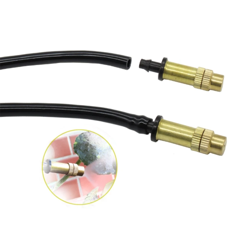 

50PCS Adjustable Sprayer Brass Misting Nozzle Atomizing Sprinkler for Mini Drip Garden Watering Irrigation Spray