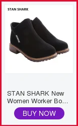 STAN SHARK/женские осенне-зимние ботильоны из флока повседневные однотонные ботинки без шнуровки с круглым носком на квадратном каблуке 4 см; цвет черный, верблюжий; Размеры 35-41