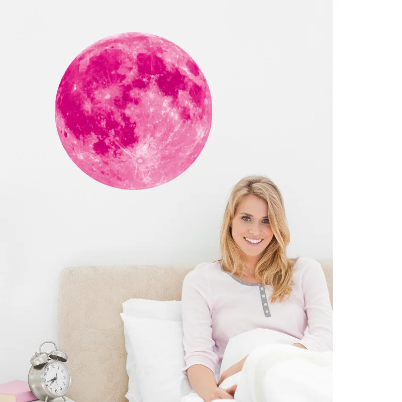 Светящиеся флуоресцентные настенные наклейки дневные для спальни 4 цвета 30x30 см |