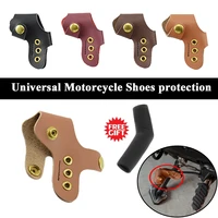 universal motorcycle shoes protection pad racing dirt pit bike boot protect motorbike moto gear shift lever cover leather