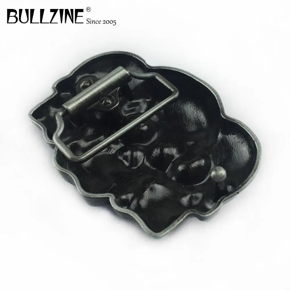Оптовая продажа пряжка для ремня Bullzine из цинкового сплава с черепом и оловянной