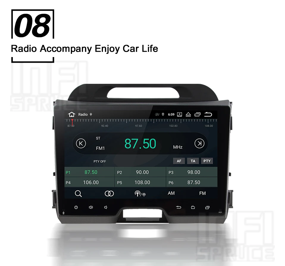 Android 9,0 автомобильный dvd для KIA sportage 2007-2010 2011 2012 2013 с автомобильным Радио стерео Мультимедийный плеер 2 din навигации