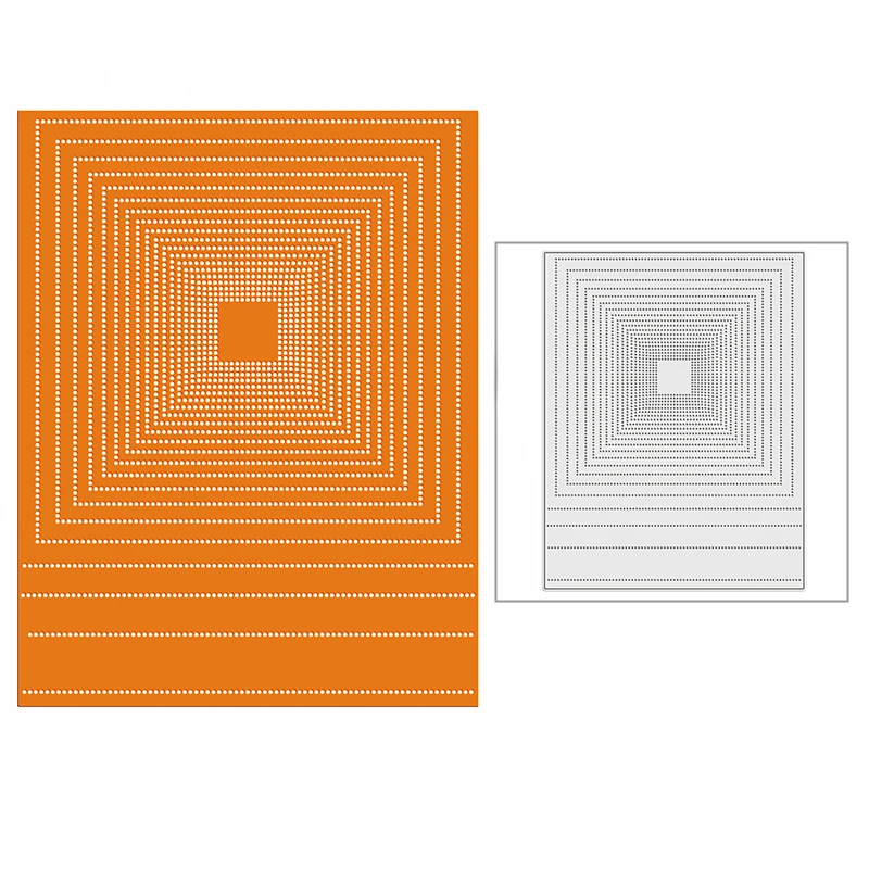 

New 2021 Nesting Square Spotted Template Background Craft Metal Cutting Dies for Scrapbooking and Card Making Embossing No Stamp