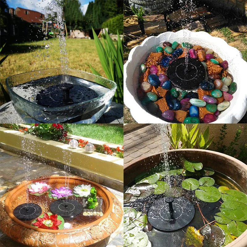 

Floating Solar Fountain Garden Pool Pond Outdoor Decor Solar Panel Powered Fountain Solar Water Pumps Home Garden Decorations