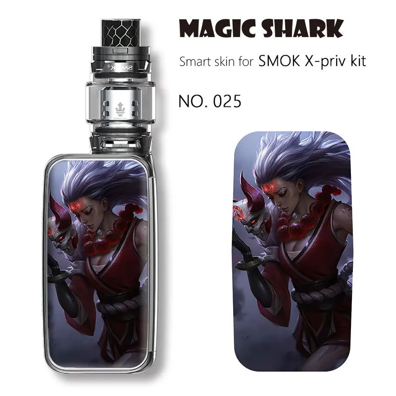 Magic Shark Stone Print Harley Quinn Fighter Hot Sale Sticker Case Stereo Film Cover for Smok X Pirv Vape Pod