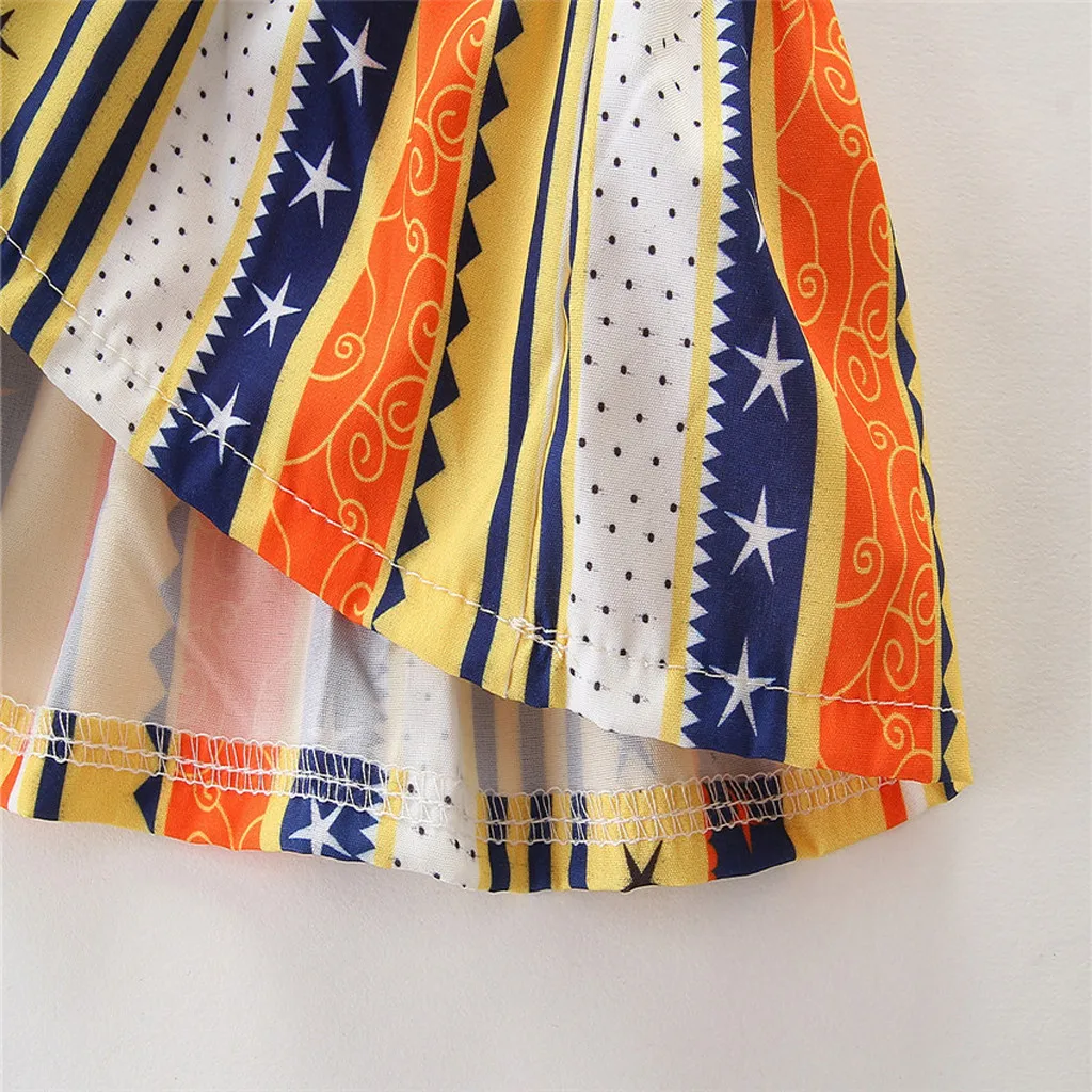 Платье Дети для девочек на Хэллоуин Тыква с принтом праздничное платье принцессы