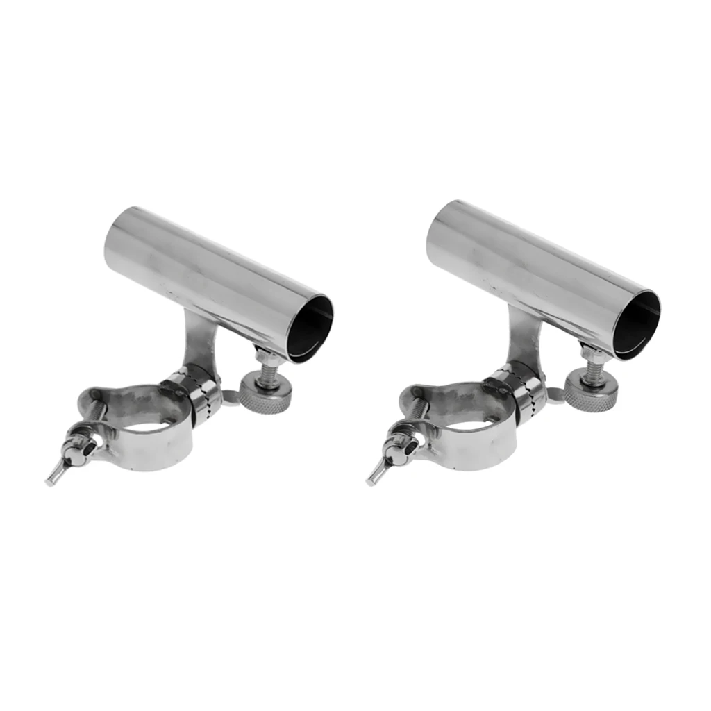 

2 Pcs Stainless Steel Fishing Rod Holder Mountable Boat Rod Holder Accessories