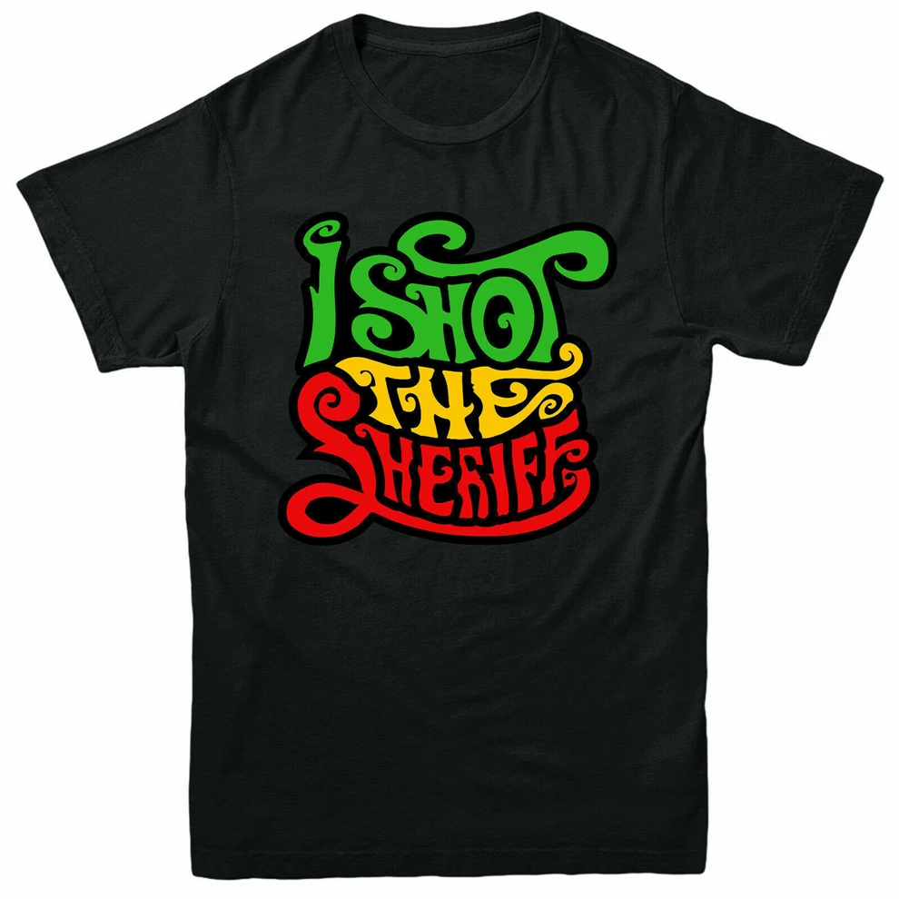 Футболка с короткими рукавами для взрослых и детей надписью I Shot The sherif Bob Marley Singer