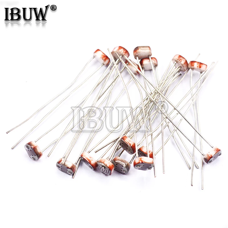 

50PCS LDR Photo Light Sensitive Resistor Photoelectric Photoresistor 5528 GL 5528 5537 5506 5516 5539 5549 5506 For Arduino