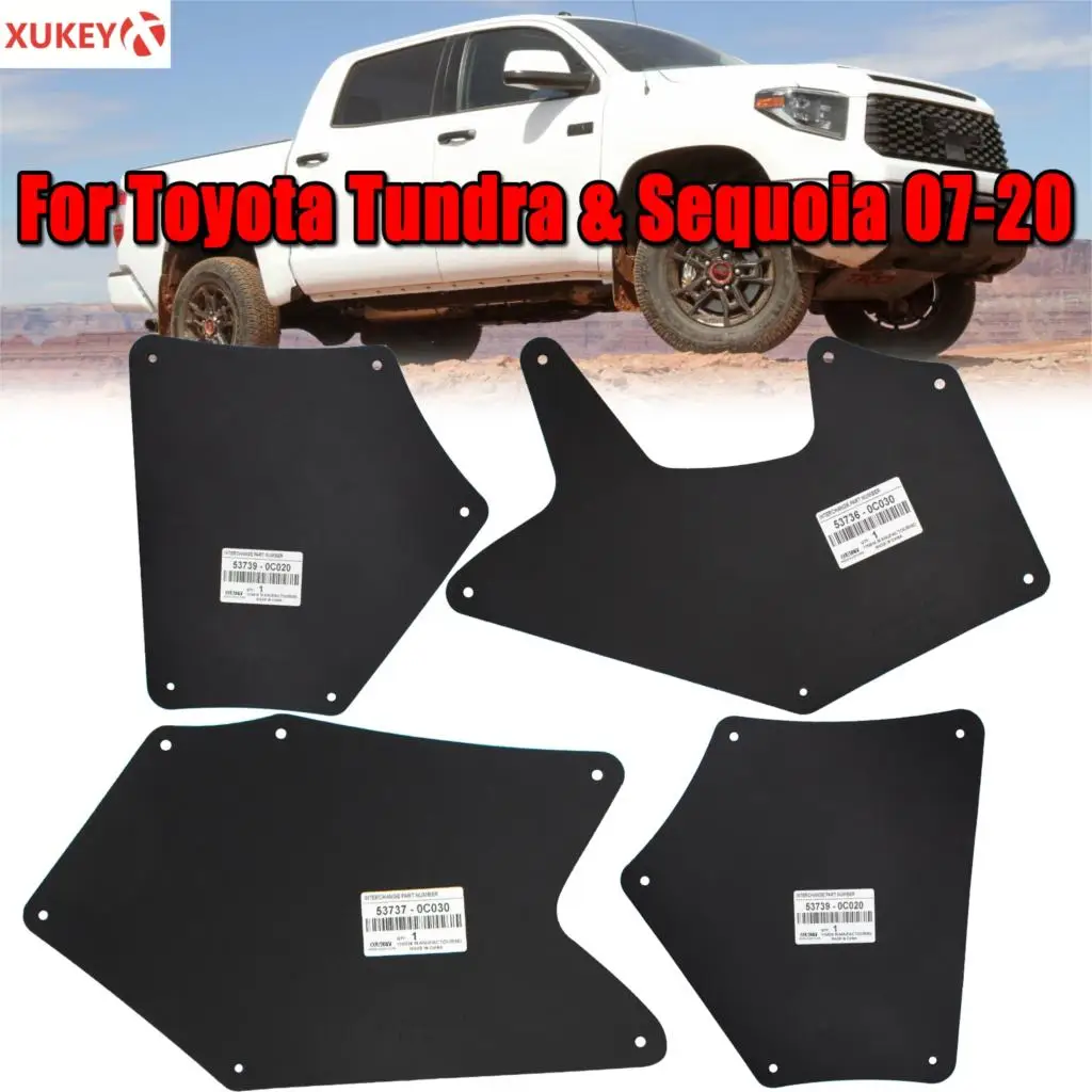 

Mud Flaps For Toyota Tundra Sequoia 07-20 Splash Guards Mudflap Mudguards Fender Liners Shield Apron Seal 53737-0C030 537360C030