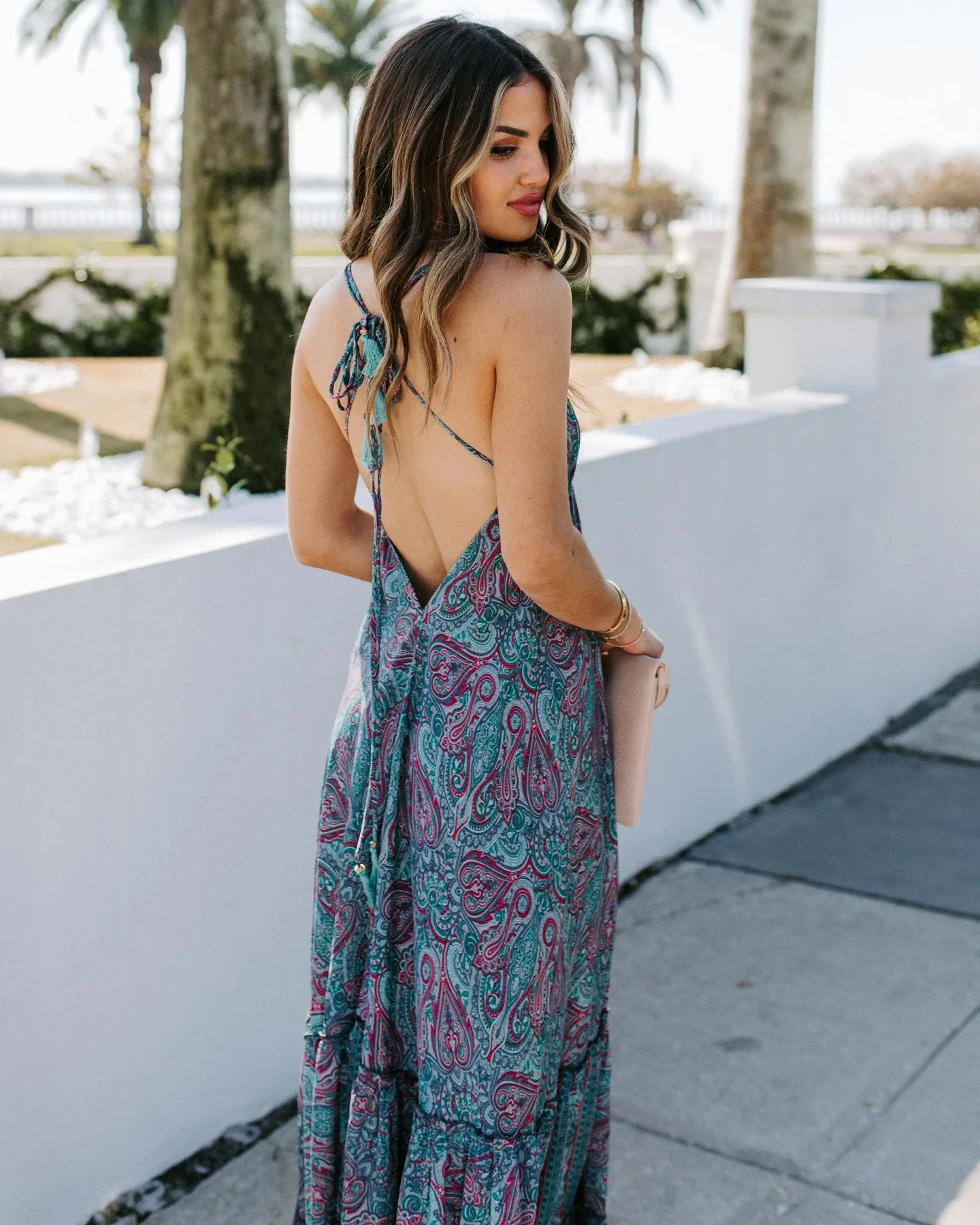 

Donsignet Women Backless Dress 2021 Sexy Sling V-neck Vestido Printing Sleeveless Ankle-Length Dress Summer Fashion Party Dress